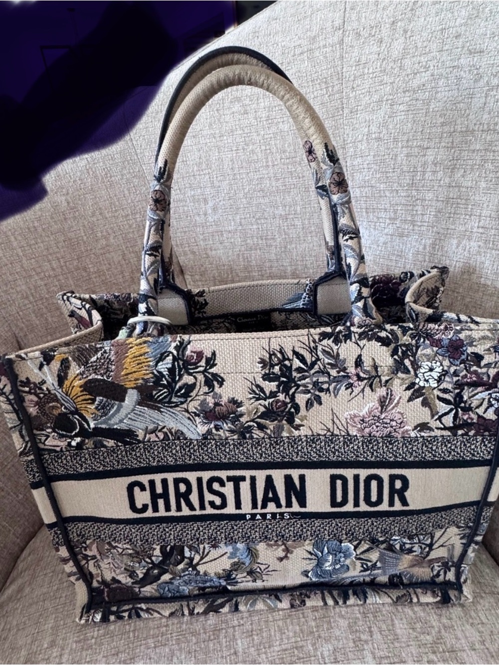 Limited Ed. Christian Dior Embroidered medium book tote.